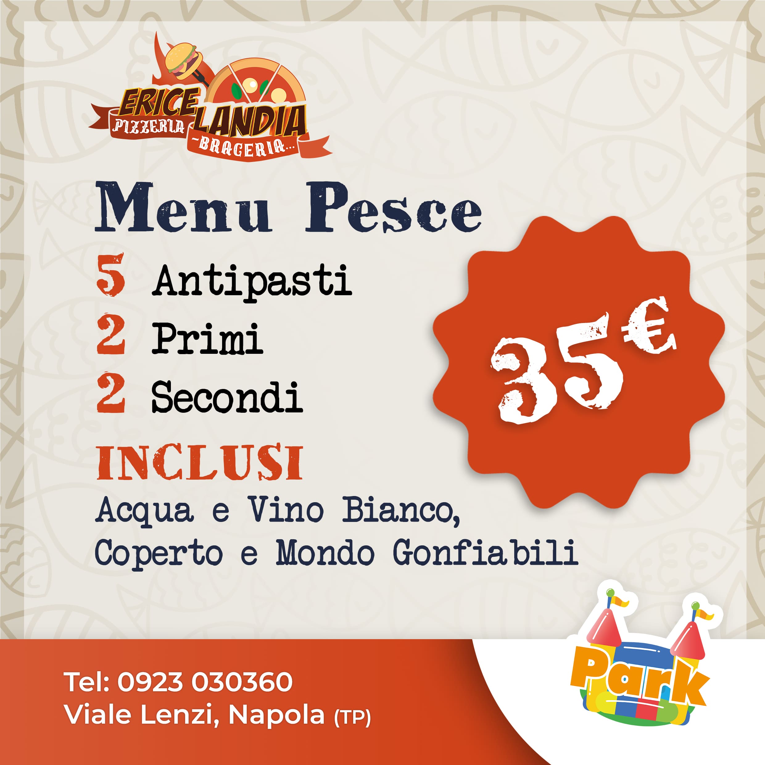 menu quadrato